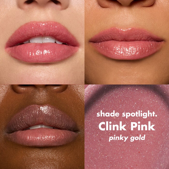 Pout Clout Lip Plumping Pen, new shade! Clink Pink - Pinky Gold Shimmer
